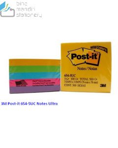 Contoh Alat Perlengkapan Kantor merk 3M Post-it , Gambar Produk 3M Post-it 654-5UC Sticky Note Ultra 76x76mm 500 Sheets harga 65000 di Toko Peralatan Sekolah Murah