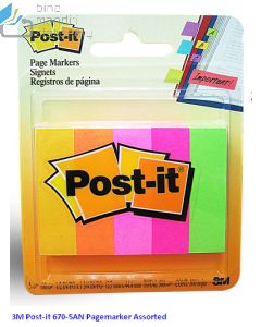 Contoh Alat Perlengkapan Kantor merk 3M Post-it , Gambar Produk 3M Post-it 670-5AN Page Marker 19x50mm 500 Sheets harga 39800 di Toko Peralatan Sekolah Murah