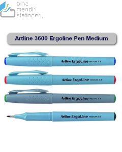 e-catalogue gambar perlengkapan Artline 3600 Ergoline Pen Medium Ballpoint Pulpen Pena