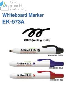 Jual Spidol Non Permanen Clik Cetek Bullet Style Artline 573A Whiteboard Marker Clix terlengkap di toko alat tulis