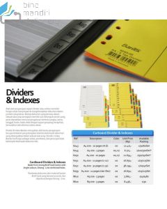 Gambar Index pemisah file Bantex 6059 Carton Index A4 Jan-Dec merek Bantex