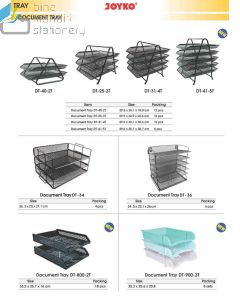 Contoh Bak Surat Meja Besi Jaring Susun Joyko Document Tray DT-800-2T merek Joyko